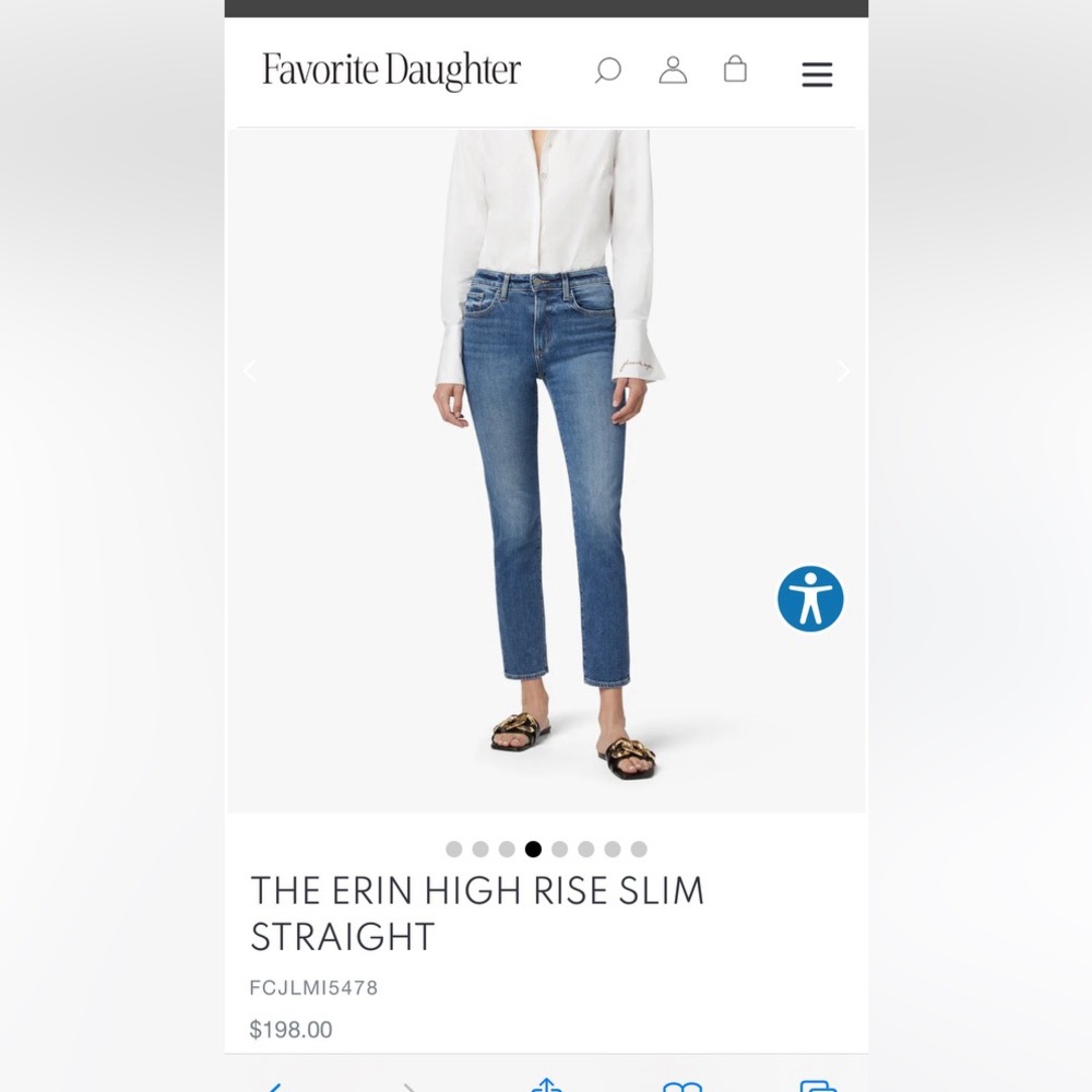 Favorite Daughter ‘The Erin’ high rise slim straight jeans